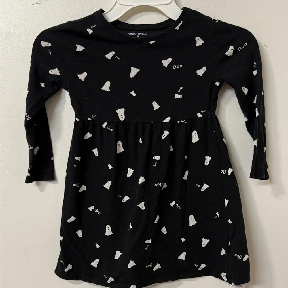 Old Navy Black Dress with Ghost Print